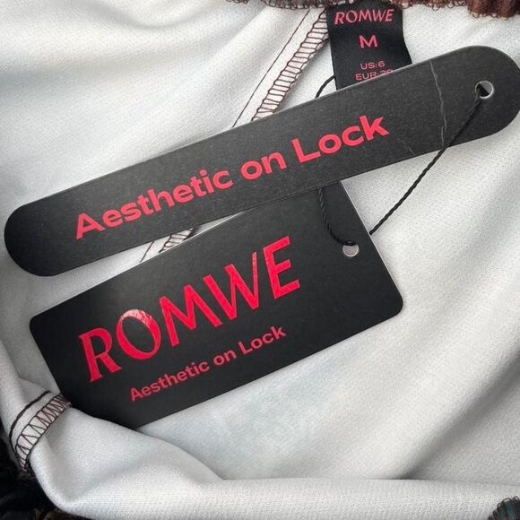 ROMWE Sun & Moon Patchwork Boho Palazzo Pants | Women's Medium | Wide Leg | Boho - Picture 6 of 8